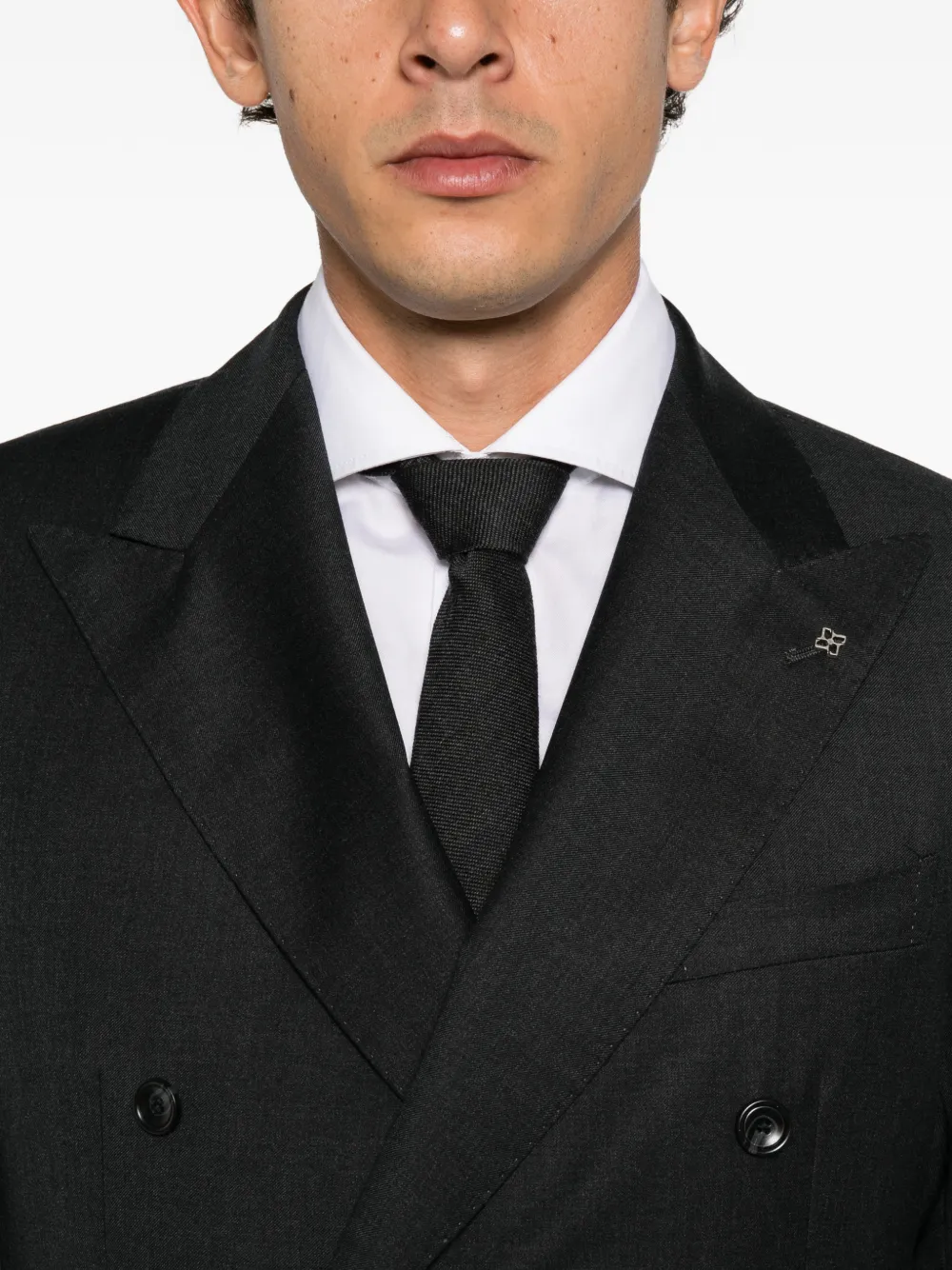 Tagliatore double-breasted three-piece suit Zwart