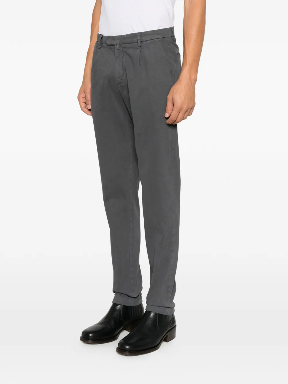 Briglia 1949 pleated tapered trousers Grijs