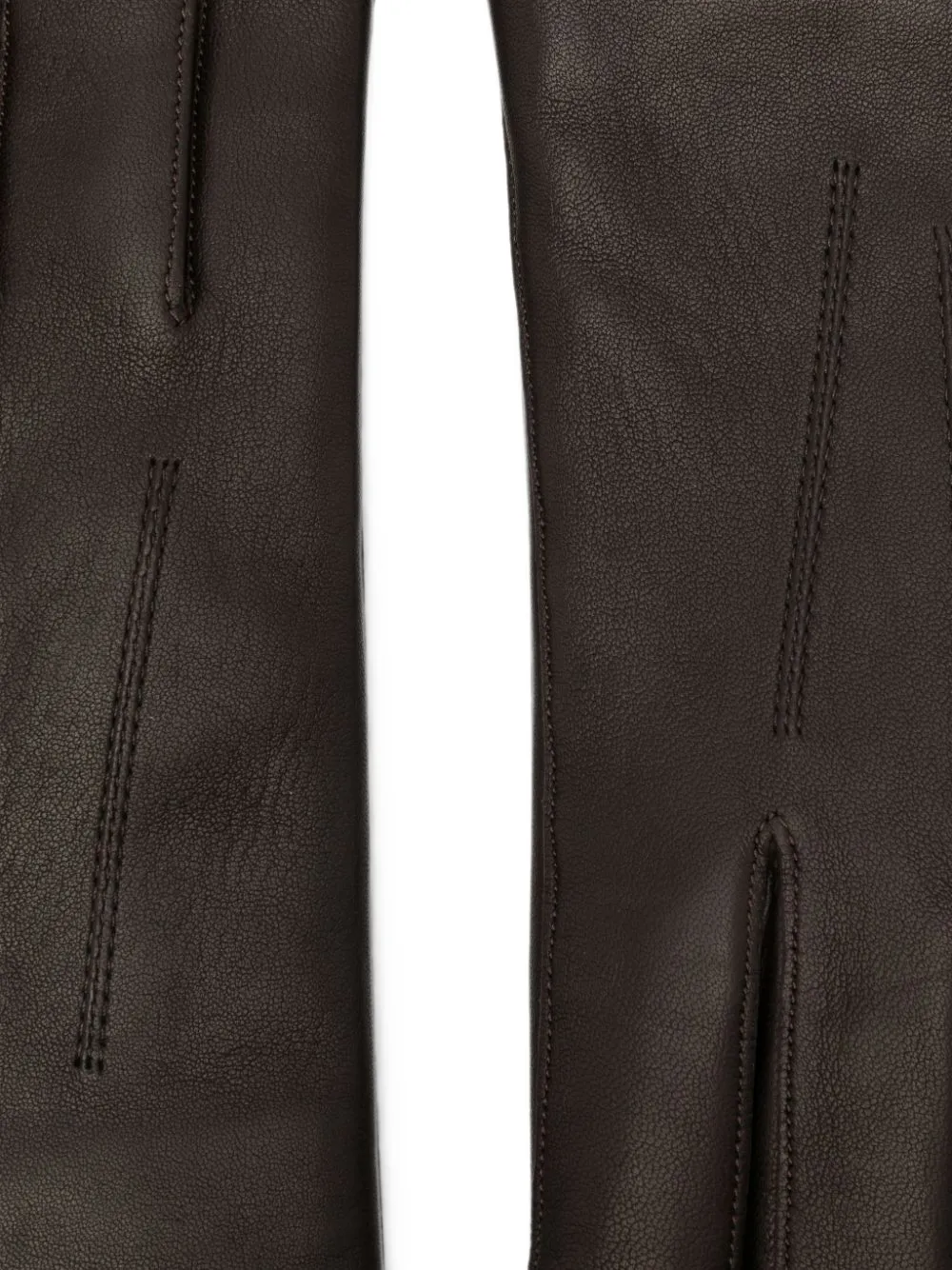 Orciani Leren handschoenen met stiksels Bruin