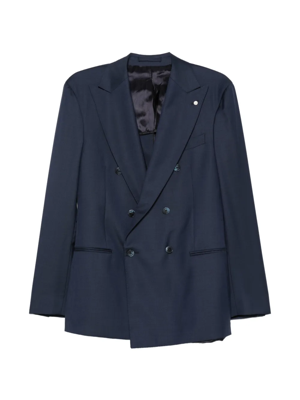 LUIGI BIANCHI MANTOVA double-breasted peaked-lapel suit - Blau