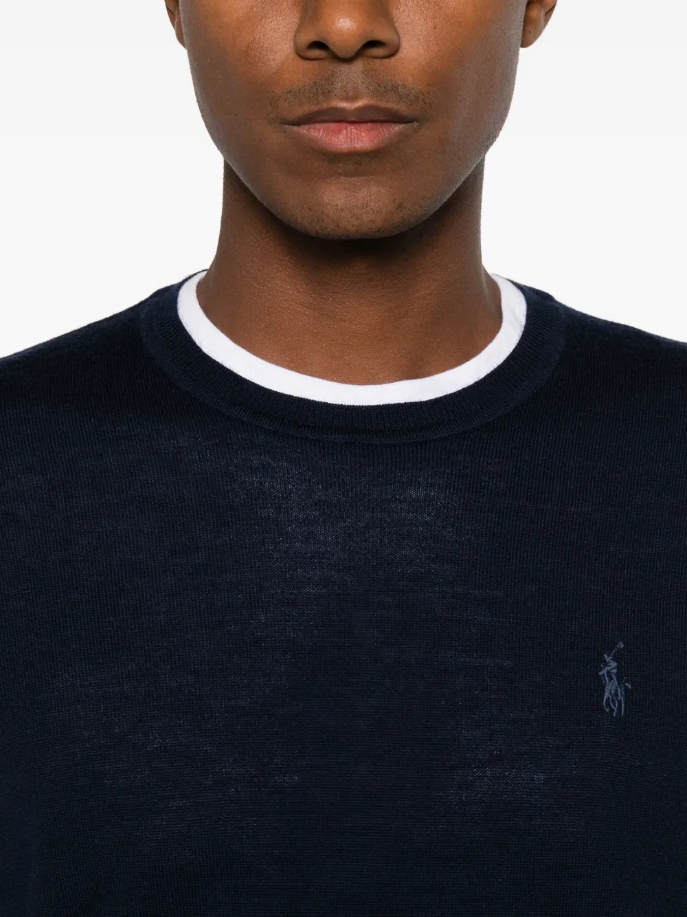 Polo Ralph Lauren crew-neck logo sweater Blauw