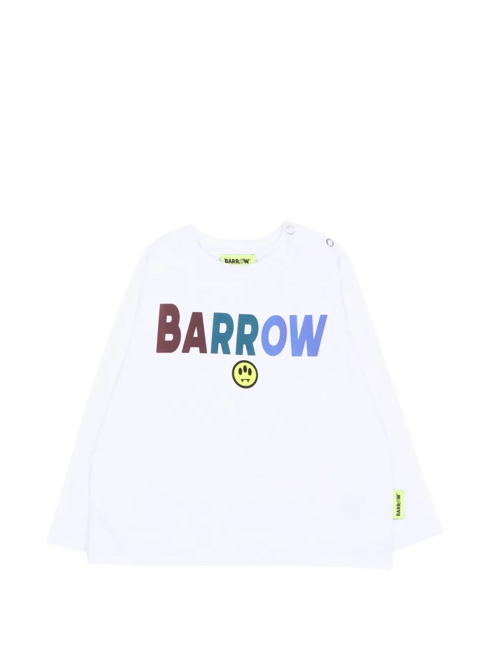 Barrow kids logo-print long-sleeve T-shirt - Bianco