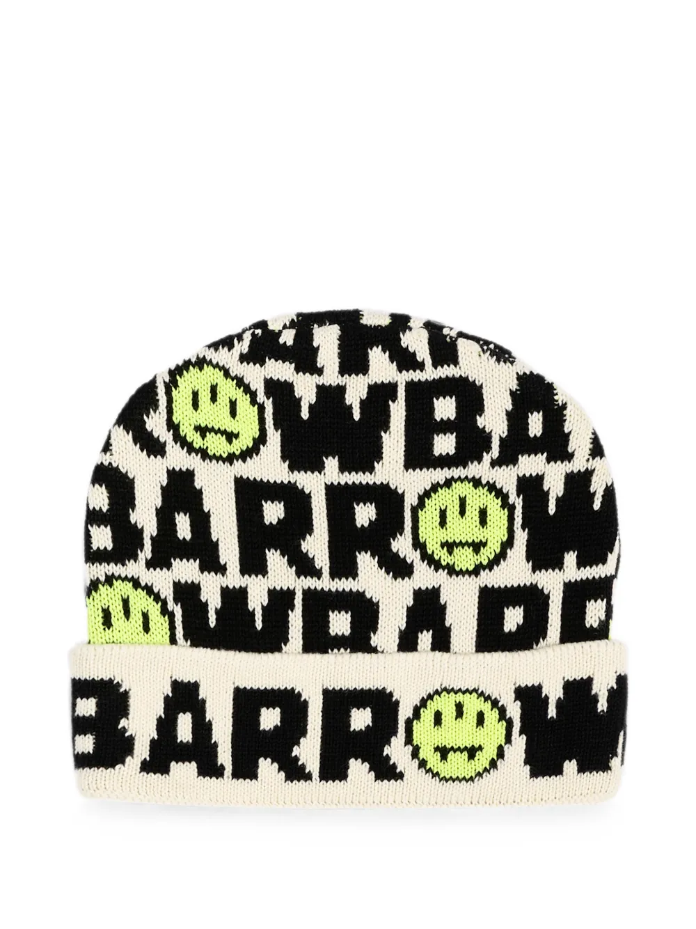 Barrow kids logo-intarsia beanie hat Beige