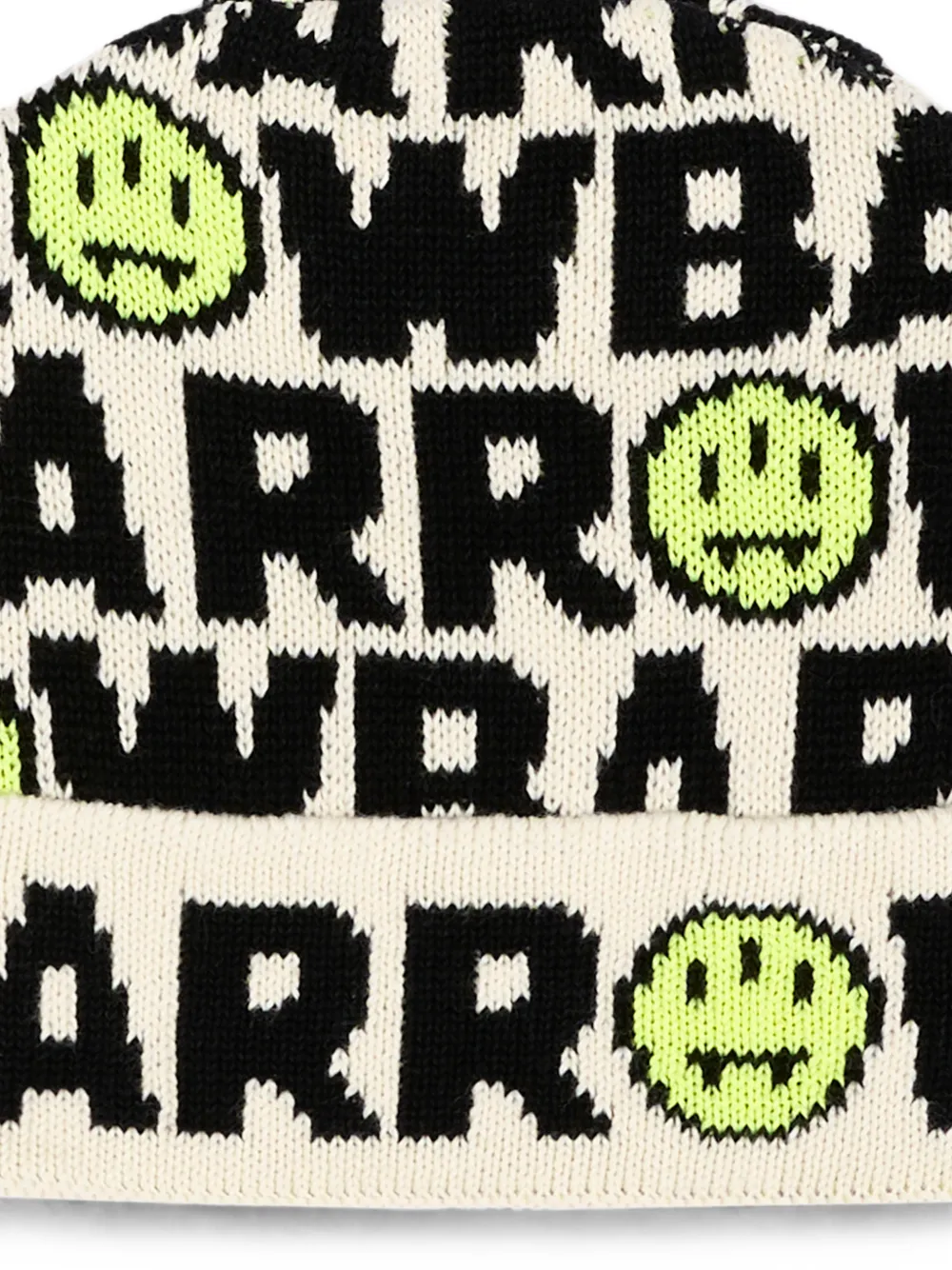 Barrow kids logo-intarsia beanie hat Beige