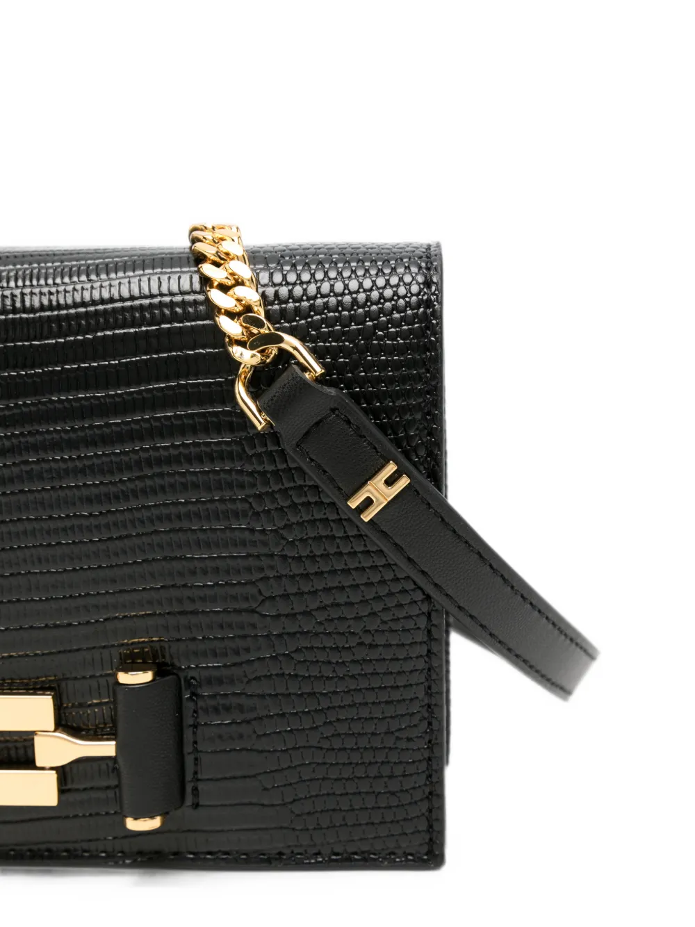 Elisabetta Franchi Crossbodytas met logoplakkaat Zwart