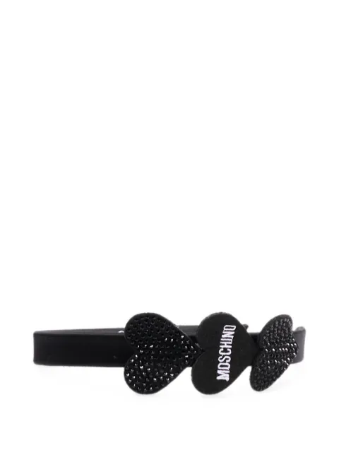 Moschino Kids heart-motif logo-print headband
