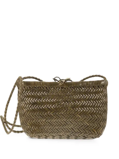 Dragon Minsu woven leather shoulder bag