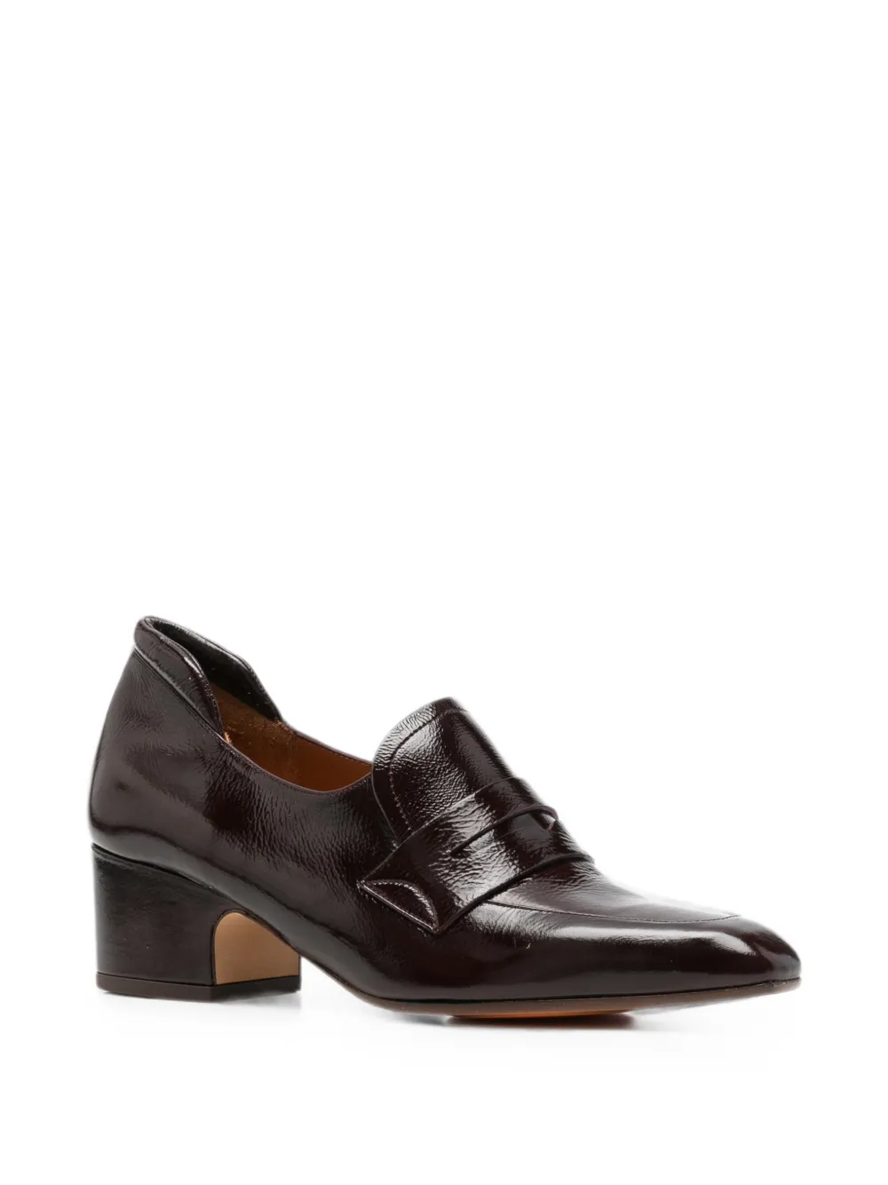 Chie Mihara Curintia patent-finish block-heel heeled pumps Rood