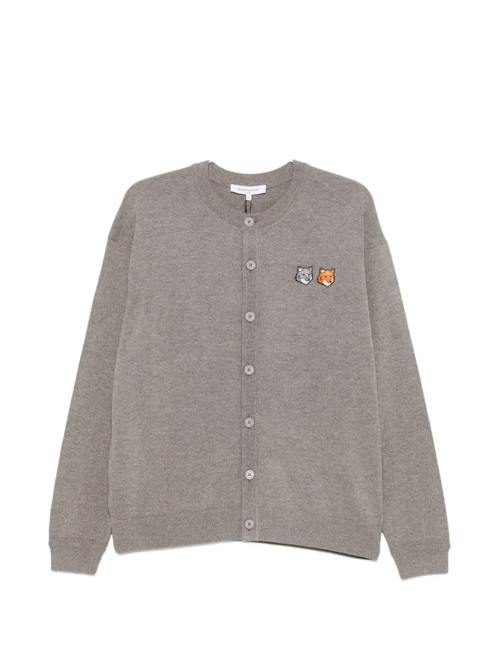 Maison Kitsuné Double Fox Head cardigan - Grigio