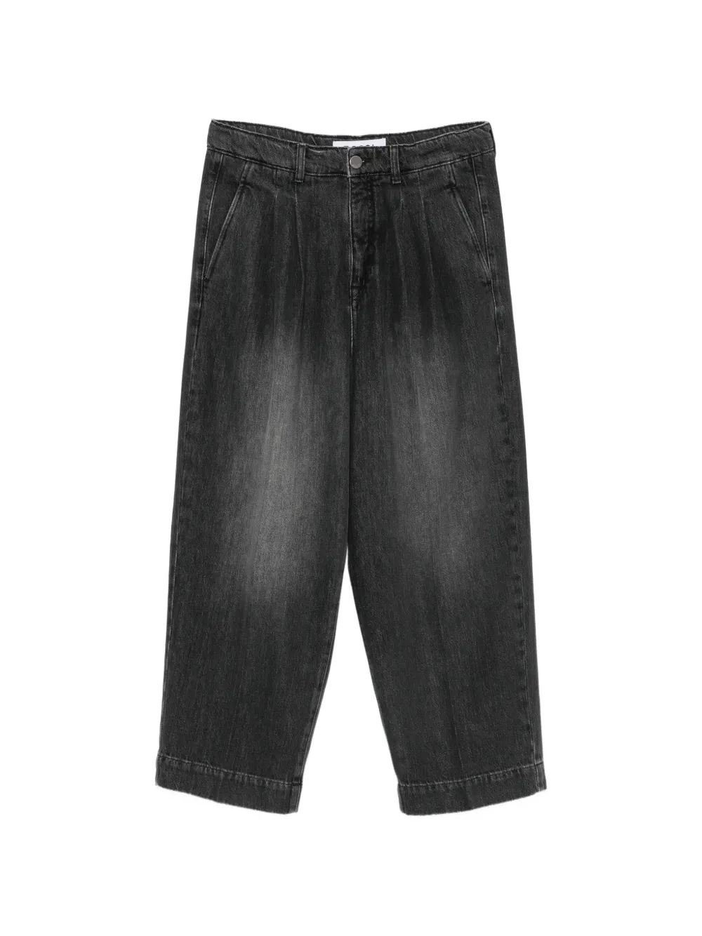 ROSSI Noa pleated jeans - Schwarz