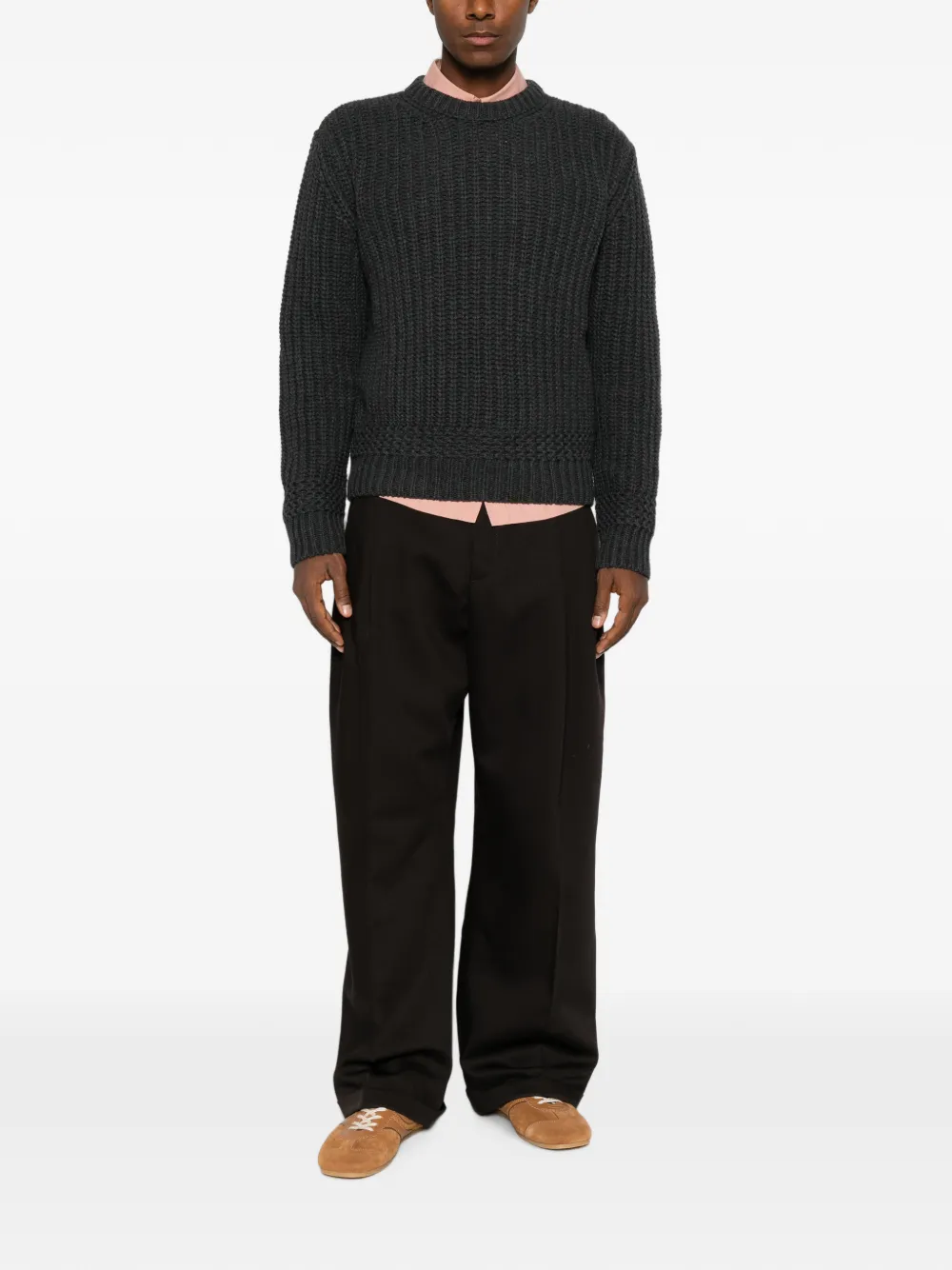 A.P.C. Ribgebreide trui Grijs