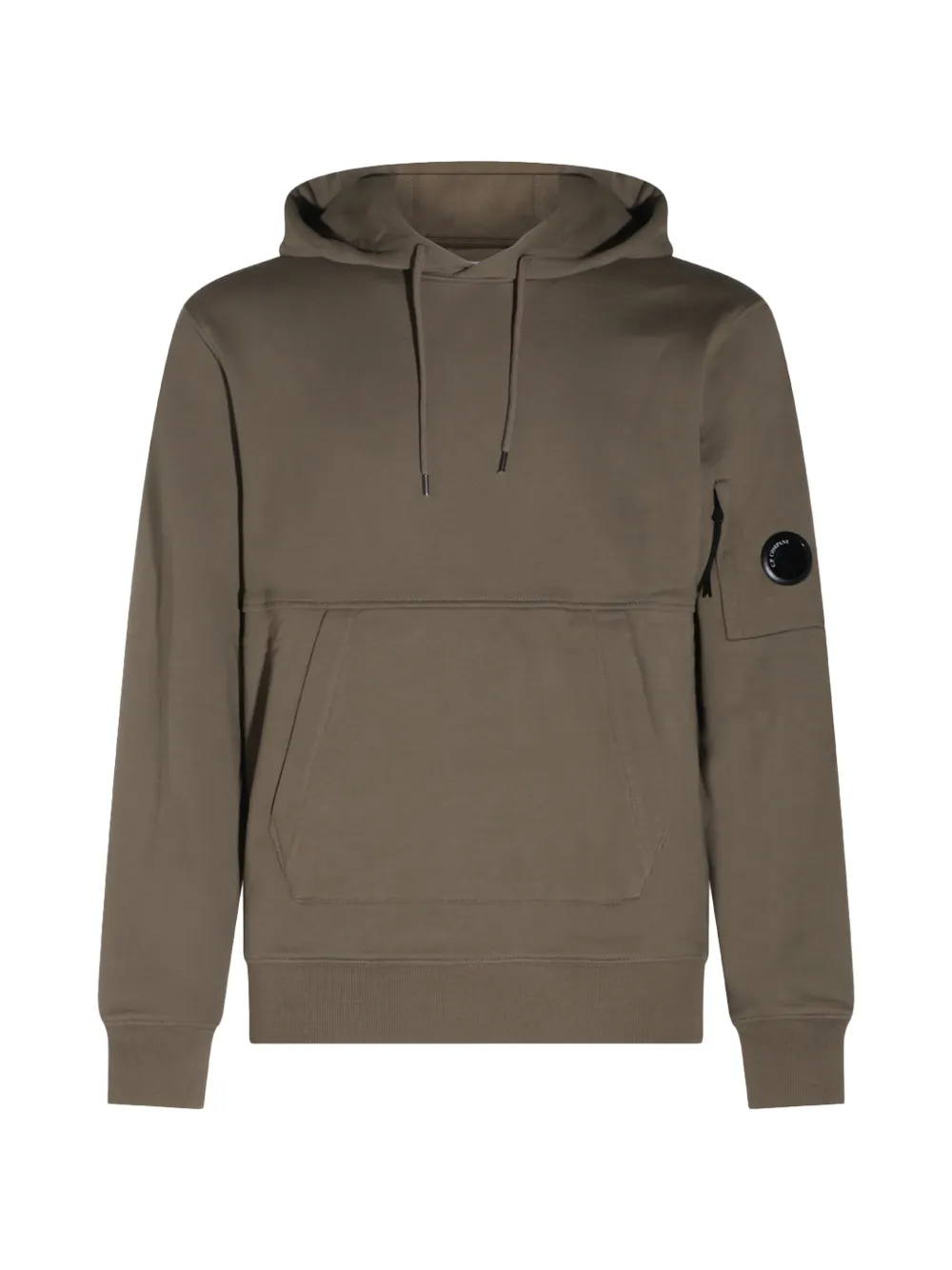 C.P. Company diagonal-raised fleece lens hooded sweatshirt - Toni neutri