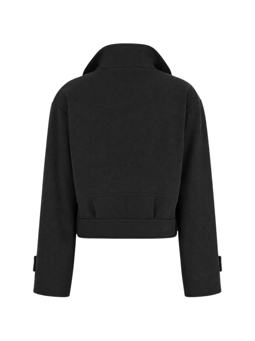 Giorgio Armani Cropped jack met sjaalkraag Grijs