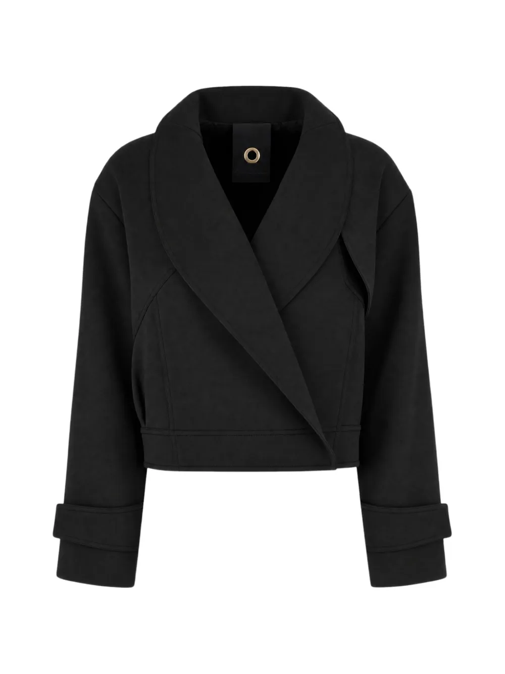 Giorgio Armani shawl-collar cropped jacket - Grau