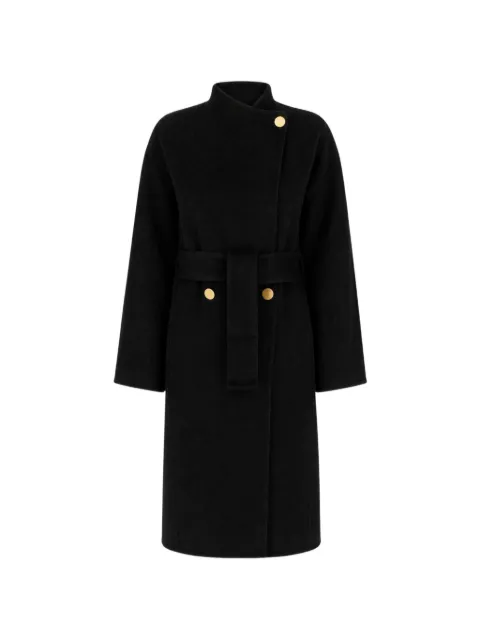 Alberta Ferretti belted button-detail coat