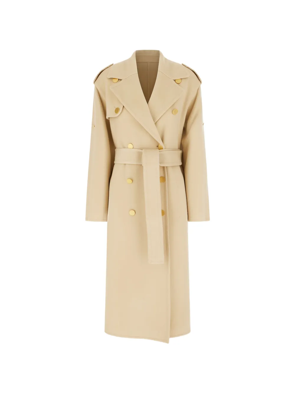 Alberta Ferretti double-breasted belted coat - Neutrals