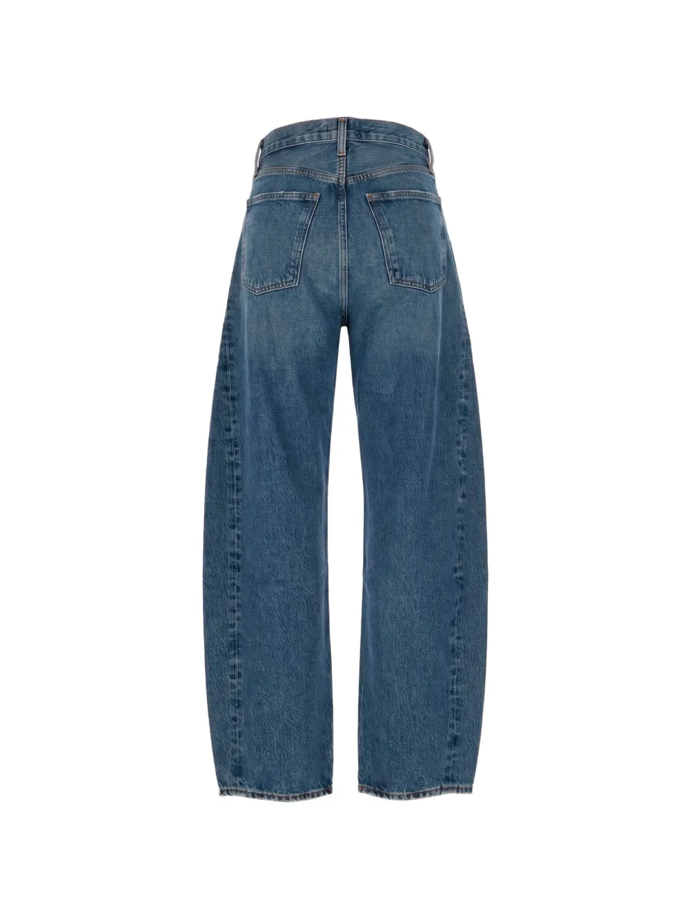 AGOLDE Luna faded curved-leg jeans Blauw