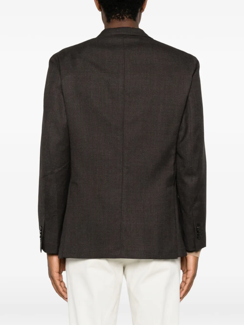 Boglioli single-breasted notch-lapel blazer Bruin