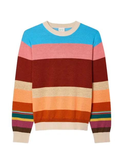 Paul Smith sweater i hør og bomuld med striber