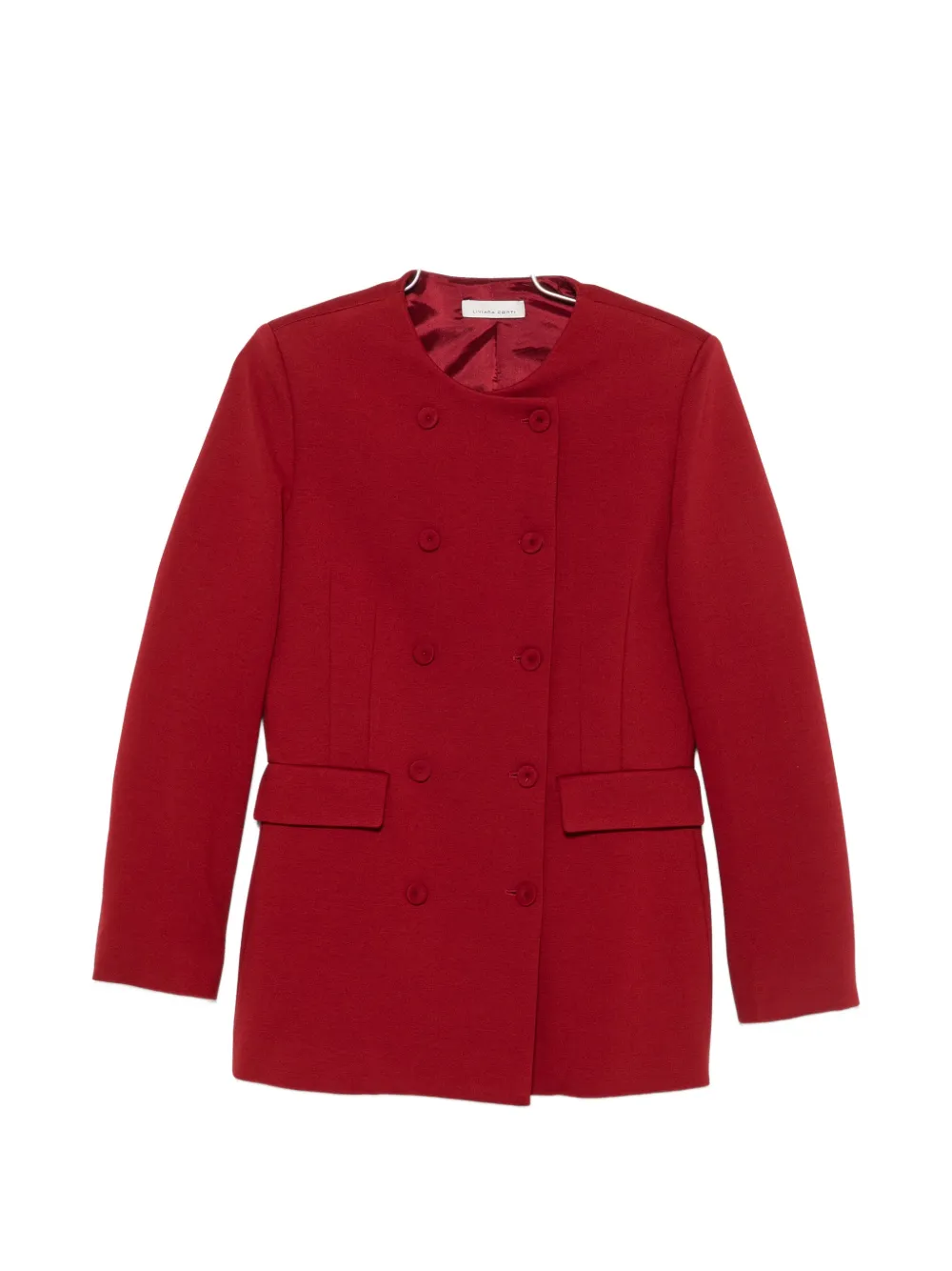 Liviana Conti crew-neck double-breasted coat