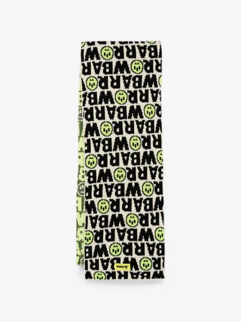 Barrow kids logo-intarsia knitted scarf