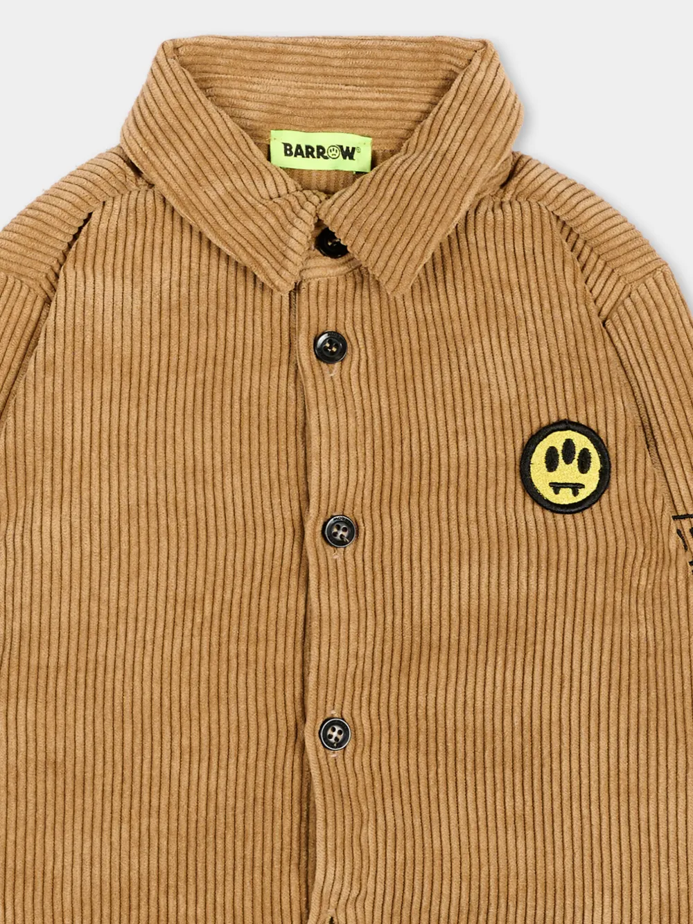 Barrow kids Ribfluwelen shirt Bruin