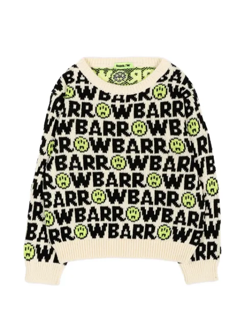 Barrow kids logo-intarsia knitted sweater