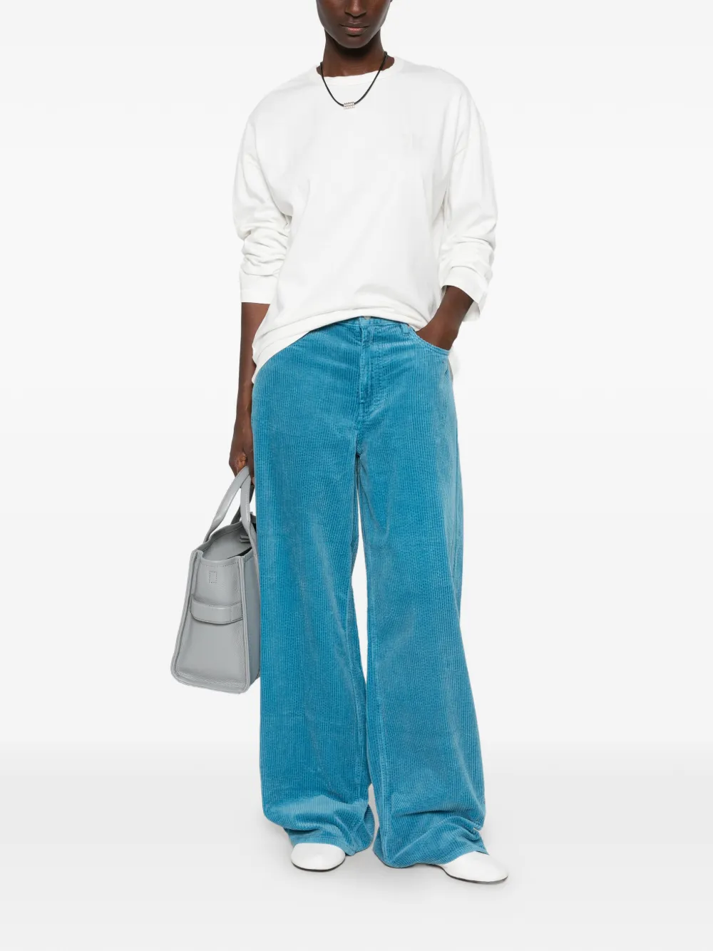 6397 Corduroy Roomy palazzobroek Blauw