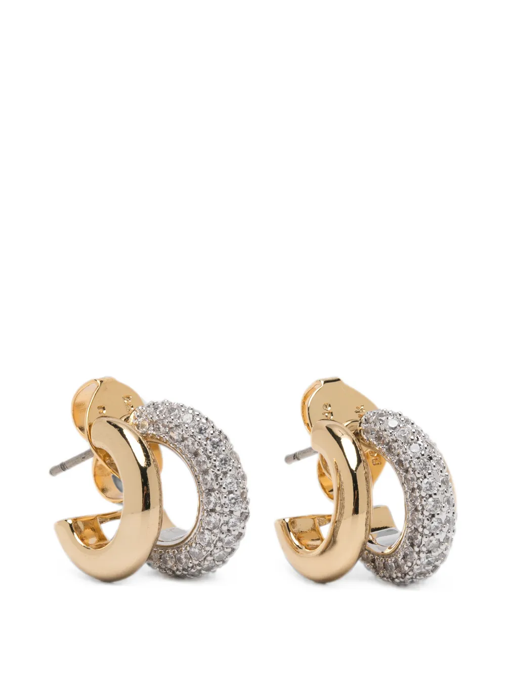 Kate Spade crystal-embellished huggie earrings - Gold