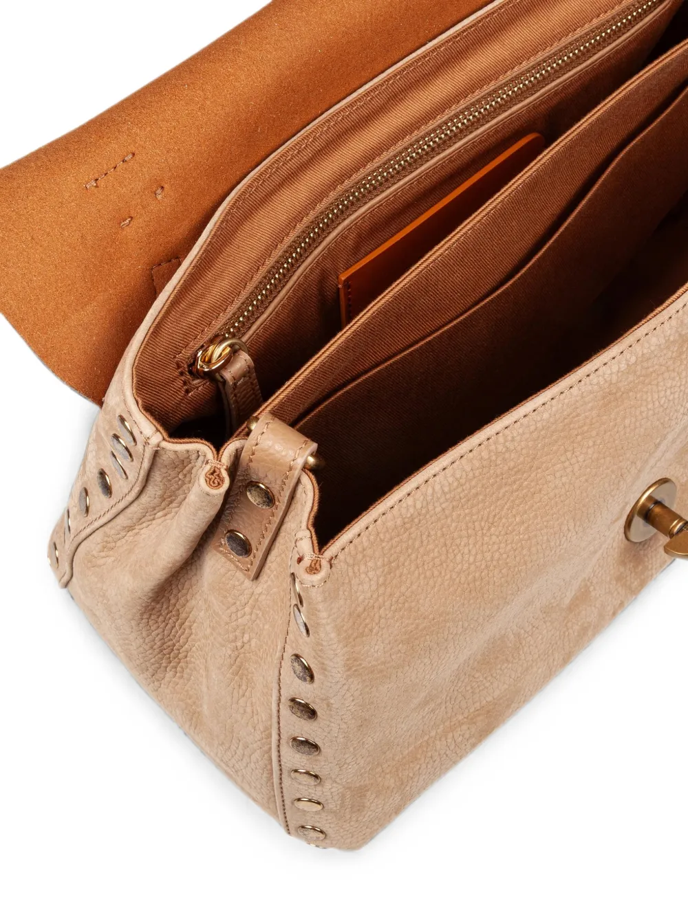 Zanellato Postina Re Jones nabuck-leather tote bag Beige