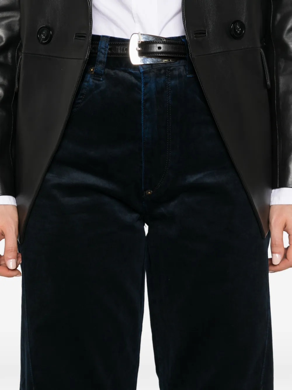 6397 Broek met wijde pijpen Blauw