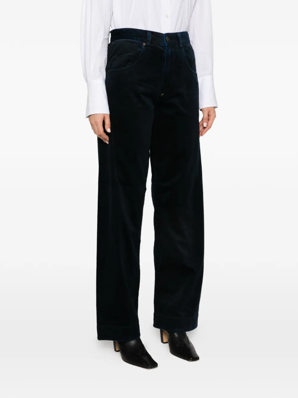 6397 Broek met wijde pijpen Blauw