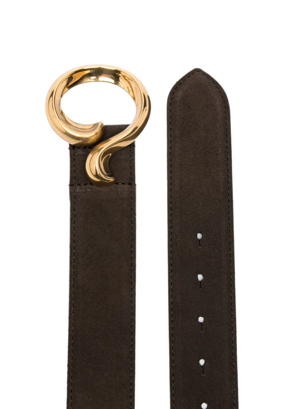 ETRO Riem met sculpturale gesp Bruin