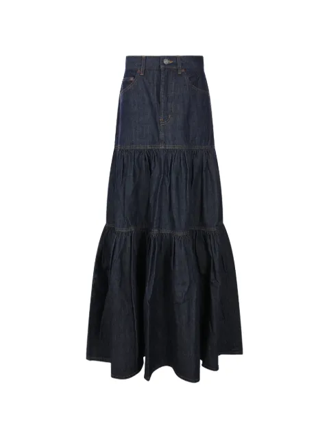 Saint Laurent falda larga vaquera