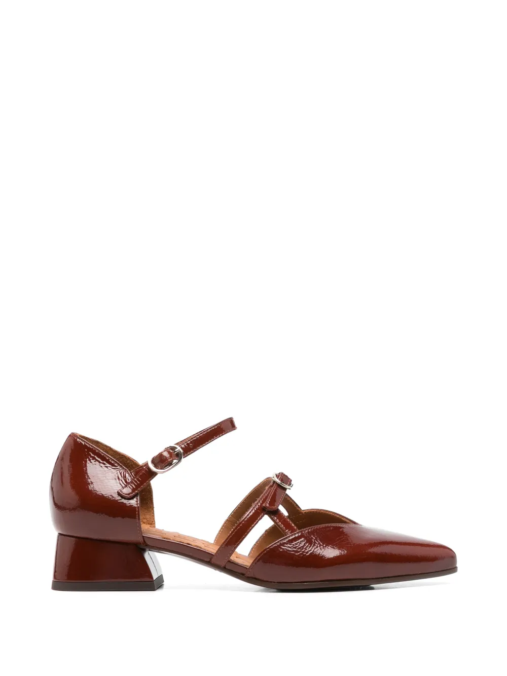 Chie Mihara buckle-fastening pointed-toe loafers - Braun