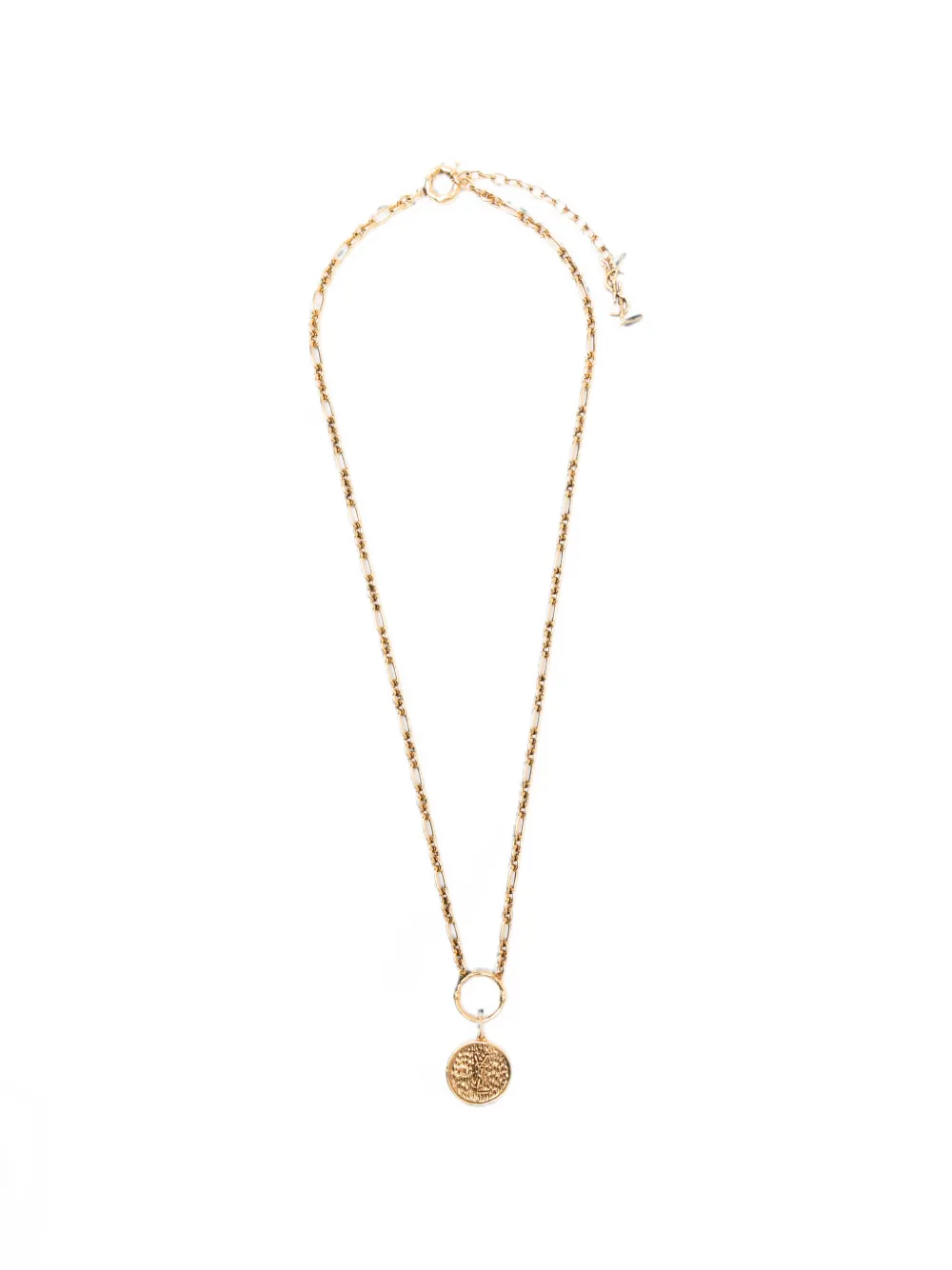 Saint Laurent Cassandre medallion necklace - Gold