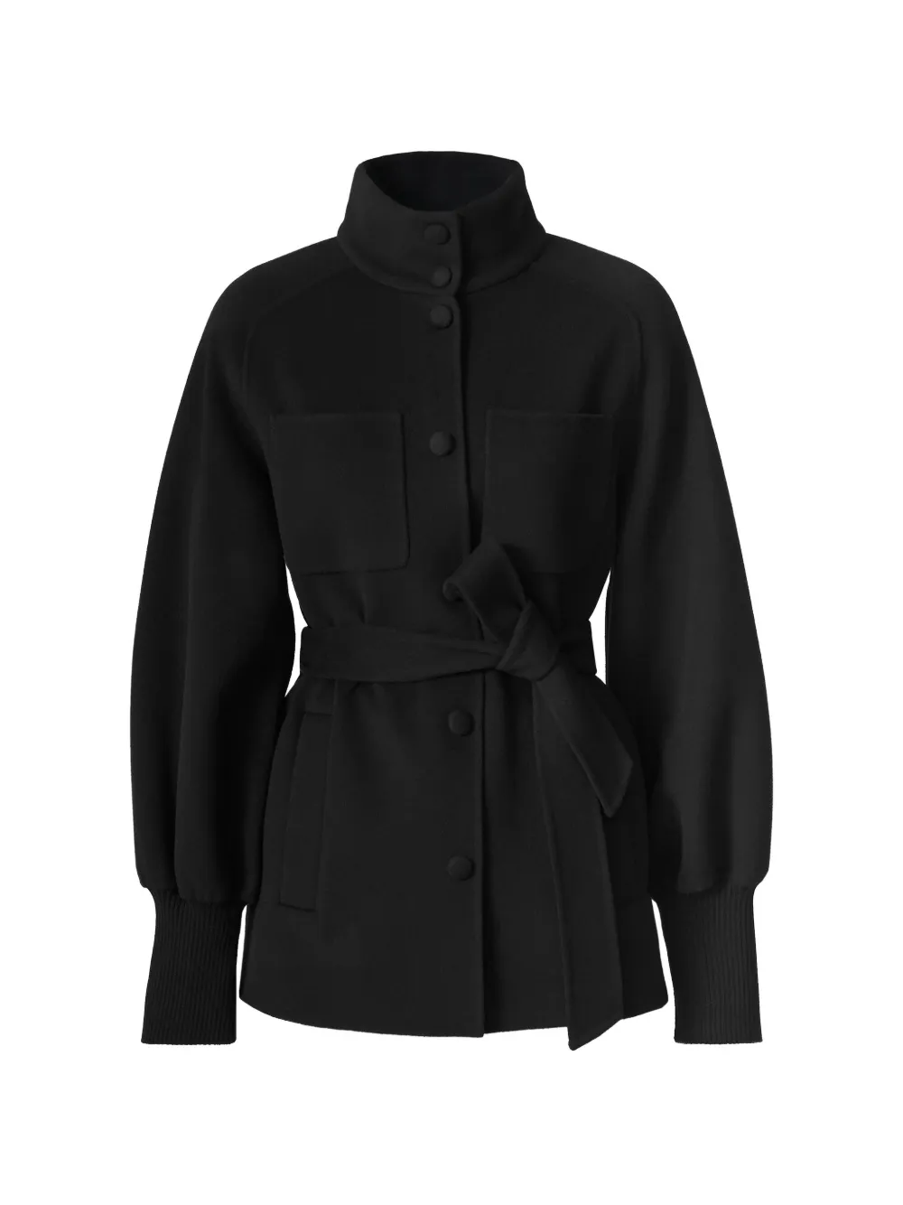 Mackage Shania Belted Wool Coat In Black