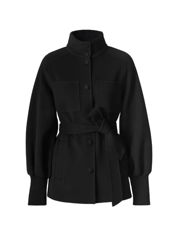 Mackage Shania Belted Wool Coat in Black