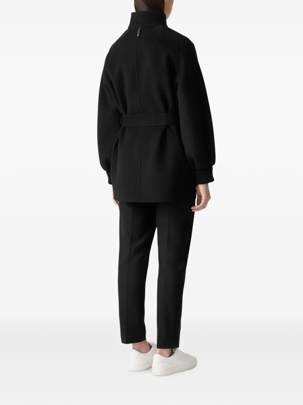 Mackage Shania Belted Wool Coat in Black, view 4