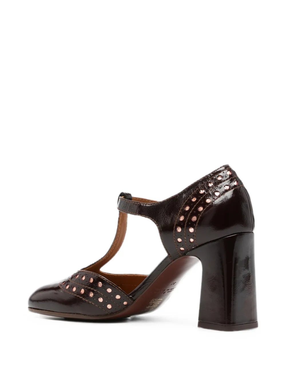 Chie Mihara Mante pumps met geperforeerde details en T-bandje Rood