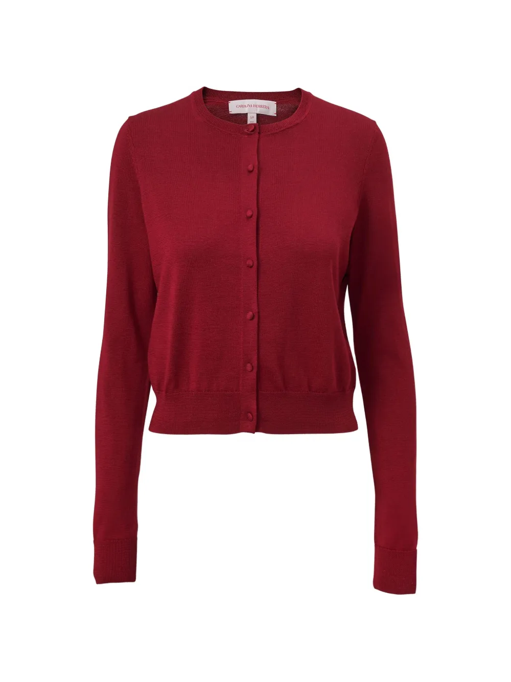 Carolina Herrera crew-neck button-up cardigan - Rot