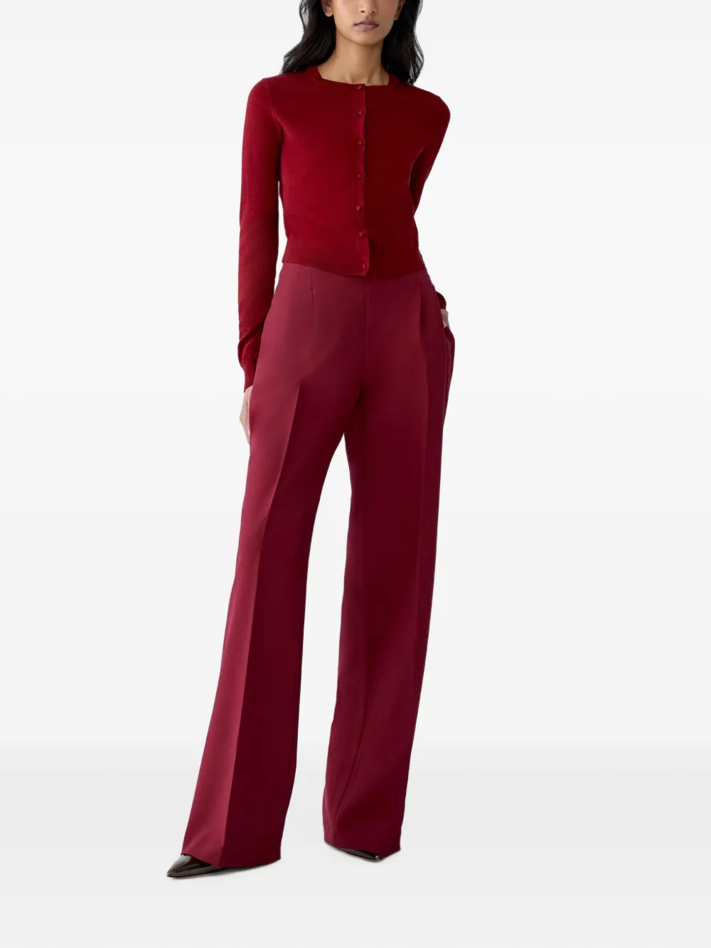 Carolina Herrera Vest met ronde hals Rood