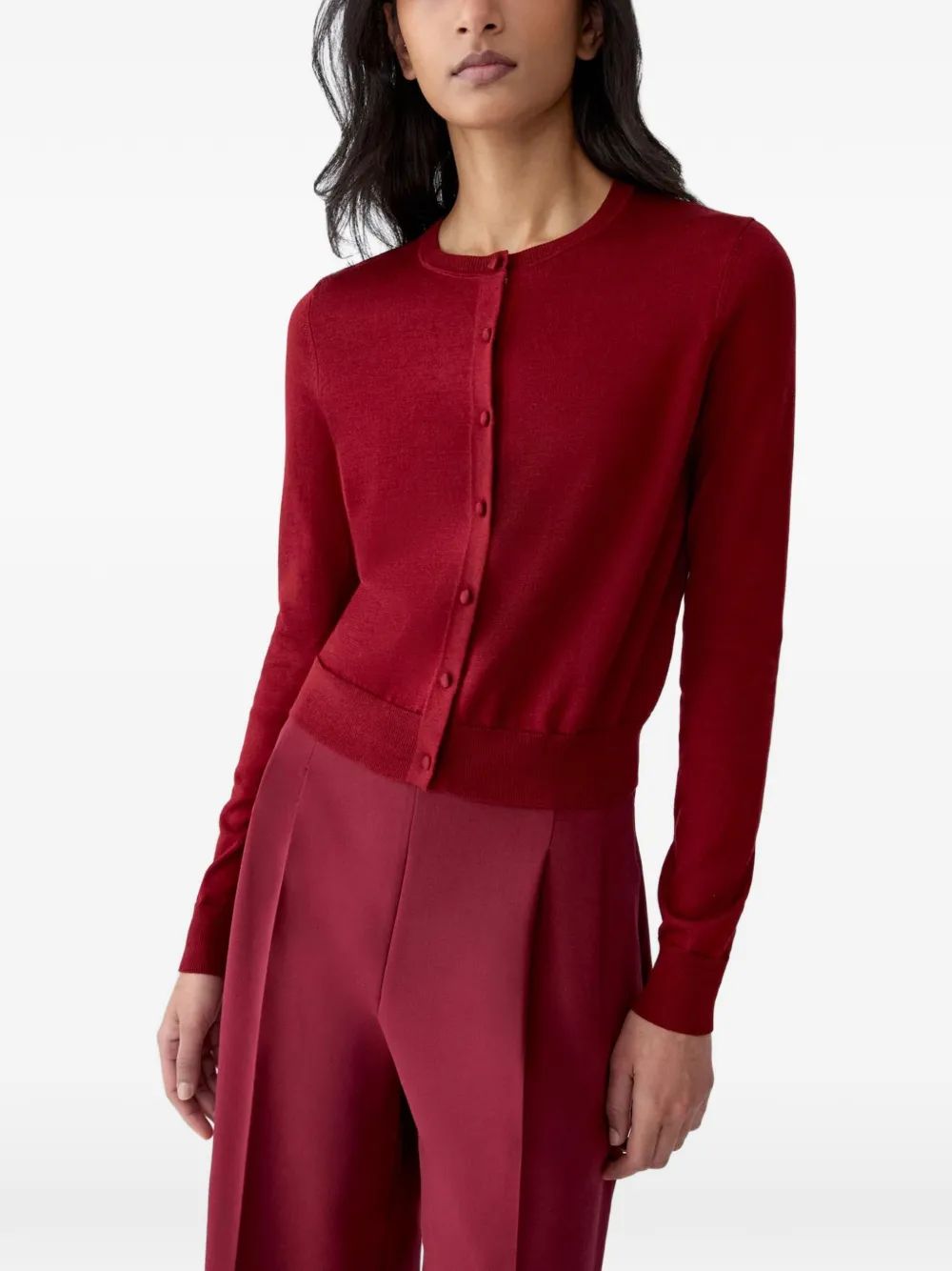 Carolina Herrera Vest met ronde hals Rood