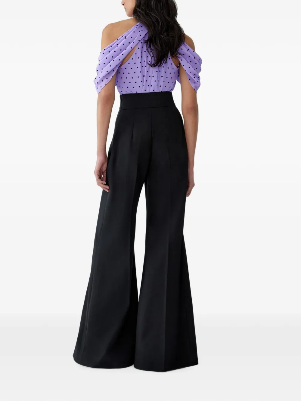 Carolina Herrera polka-dot halterneck blouse Paars