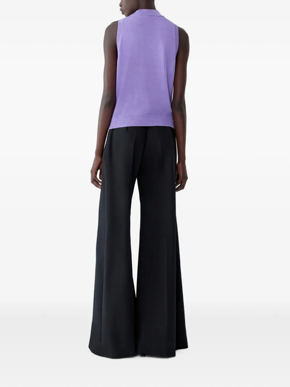 Carolina Herrera sleeveless mock-neck tank top Paars