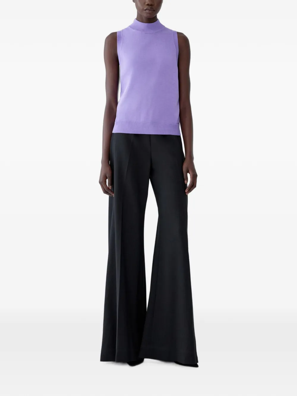 Carolina Herrera sleeveless mock-neck tank top Paars