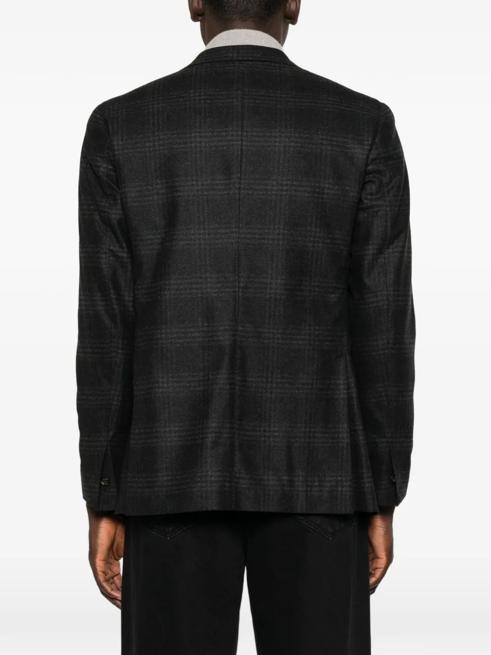 Eleventy Geruite blazer Grijs