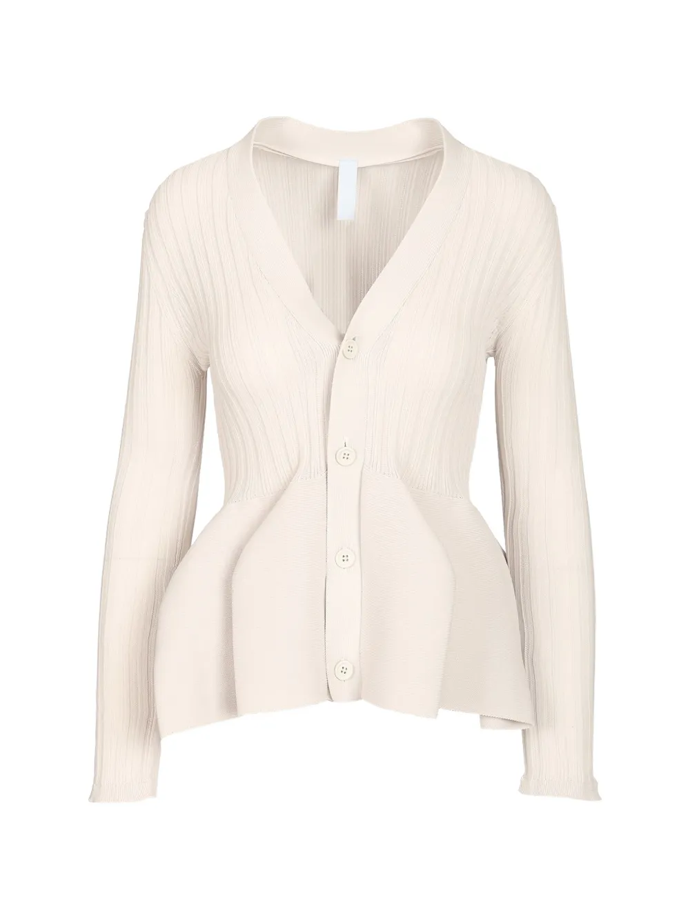 CFCL Pottery peplum-hem cardigan - Nude