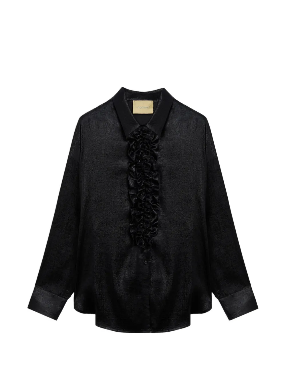 MOMONÌ Bilancia Bis ruffled shirt - Black