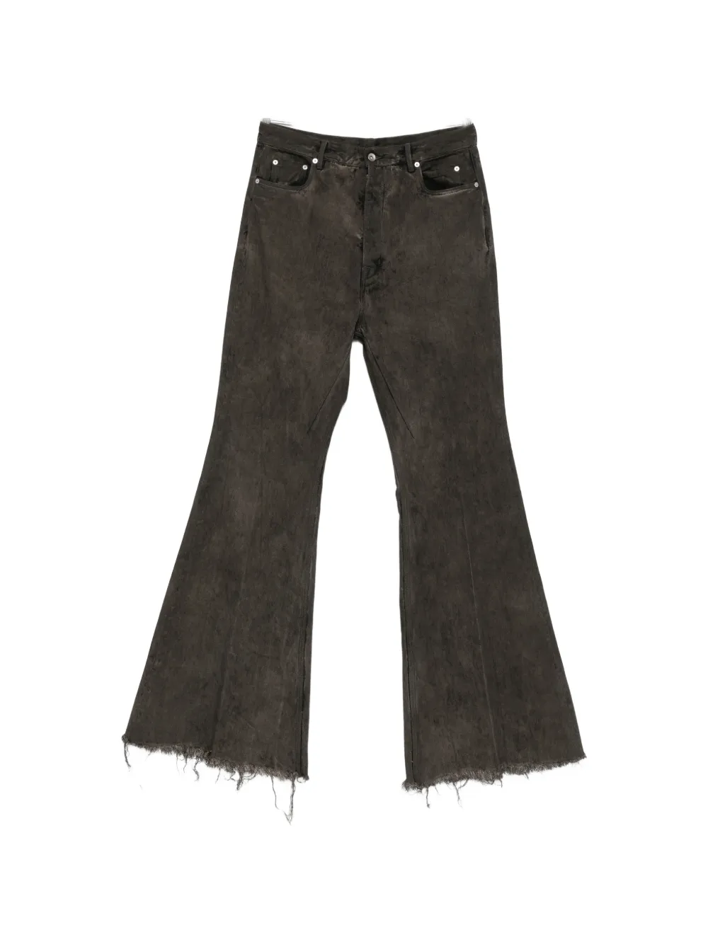 Rick Owens Bolan faded flared-leg jeans - Braun